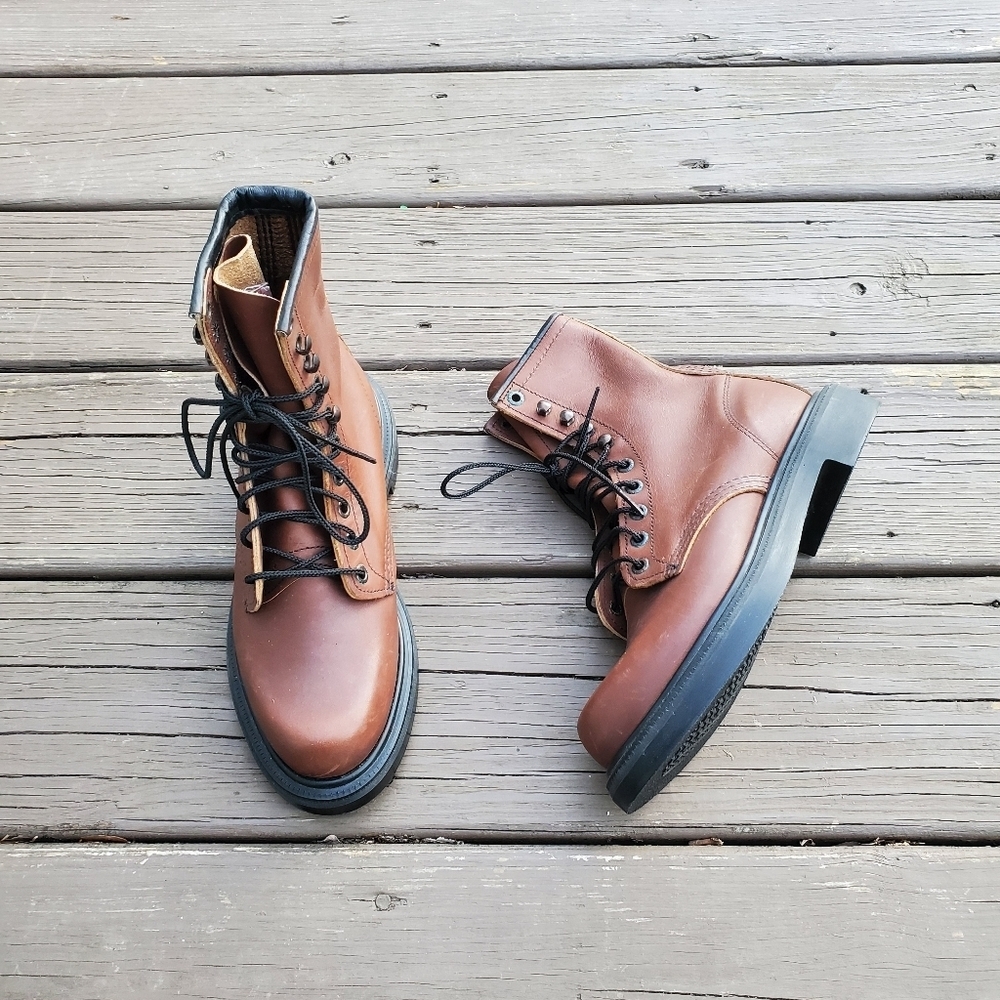 Red Wing Shoes 8" Supersole 953 Brown Leather Lace-up Work Soft Toe Boots‎ 5